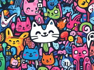 五彩斑斓的猫世界