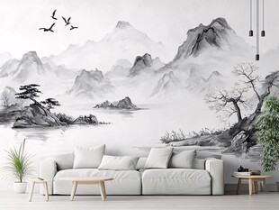 水墨山水画风格的室内设计