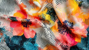 色彩斑斓的花卉图案