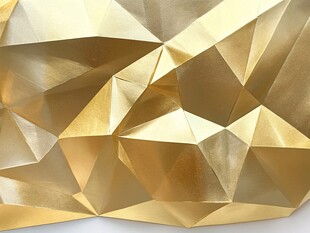 金色几何折纸艺术