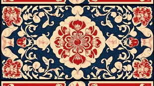 复古花纹地毯设计