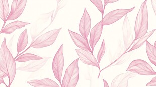 粉红叶子图案的艺术设计