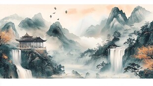 山水画中的中国风景
