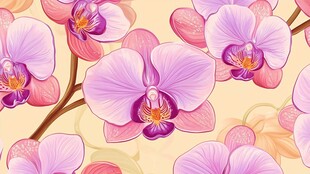 鲜艳的兰花图案