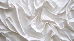 白色褶皱布料的特写