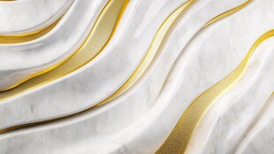 流动的白色和金色抽象图案