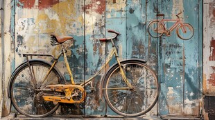 旧时光自行车 静默墙前