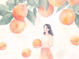 桃之夭夭 女孩与桃子