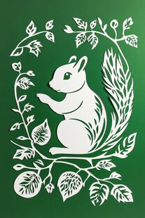 绿野仙踪中的白松鼠剪影