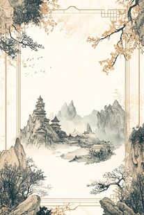 山水画风景图