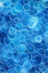 抽象的蓝色泡泡纹理