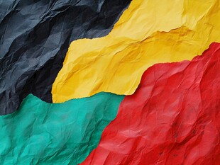 彩色纸张的皱褶之美