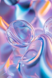 抽象的彩色液体形态