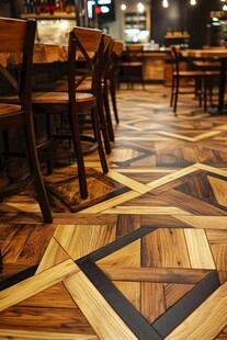 木地板的几何图案