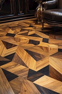 豪华室内设计的木地板