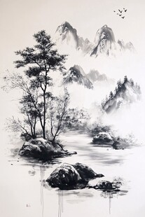 山水画中的孤独与宁静