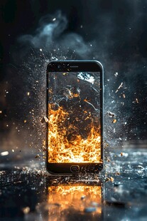 智能手机爆炸瞬间