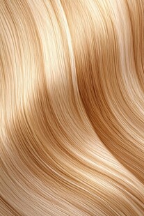 金色波浪发丝的优雅之美