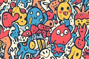 疯狂卡通生物的奇幻世界