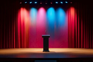 舞台上的演讲台
