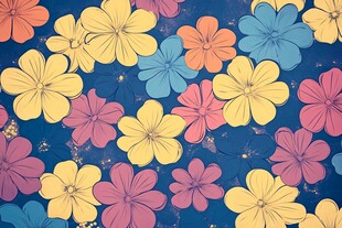 多彩花卉图案