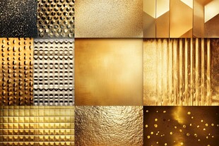 金色纹理的拼贴画
