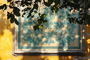 壁画与自然的和谐