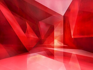 红色抽象几何空间