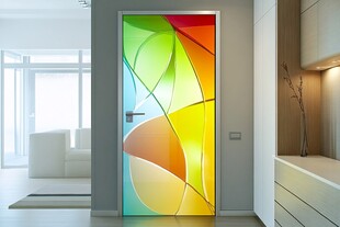 彩色玻璃门设计