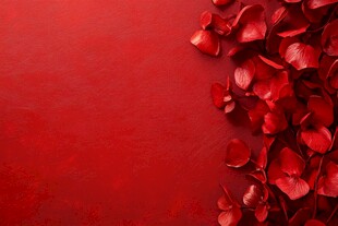 红色花瓣艺术