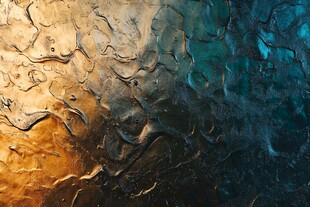 金色与蓝色的抽象互动