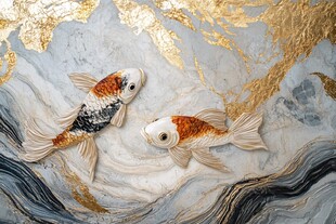 金鱼壁画艺术