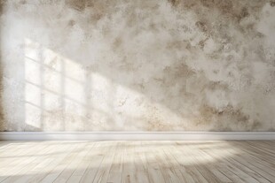 阳光下的空房间