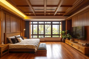 现代木质风格卧室