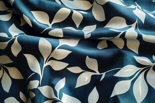 叶子图案的蓝色布料