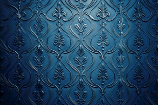 蓝色浮雕墙纸