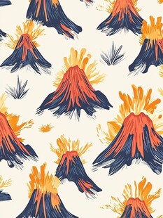 火山爆发的艺术表现