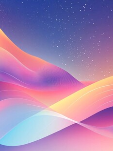 星空下的抽象山脉