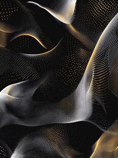 抽象的金色和黑色波浪