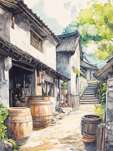 乡村小径的宁静时光