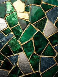 绿色马赛克艺术