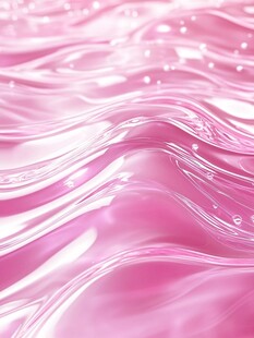 粉红色波浪液体表面