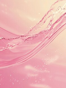 粉红色液体的动态之美