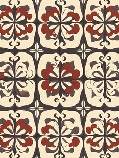 复古花纹瓷砖设计