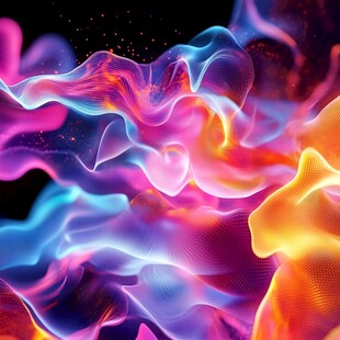 抽象的彩色烟雾图案