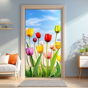 郁金香花海门贴