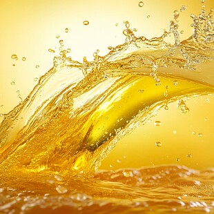 金色液体飞溅的抽象美