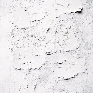 白色墙面上的油漆剥落