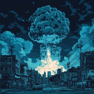 城市天际线上的核爆炸