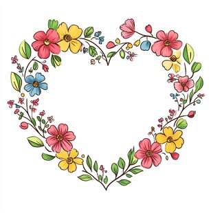花卉心形框架